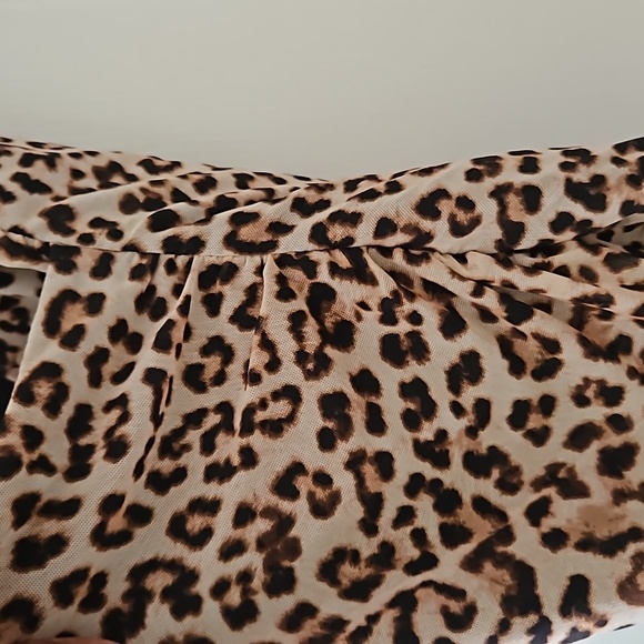 INC Mesh Classic Cheetah Print Top sz Small - Picture 4 of 11